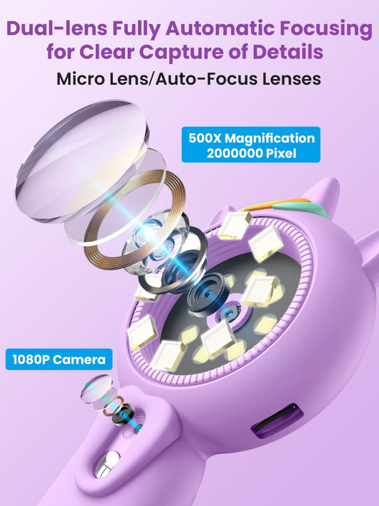 Acoath 2in1 Microscope Camera shows detailed micro shots and memories outdoors.
