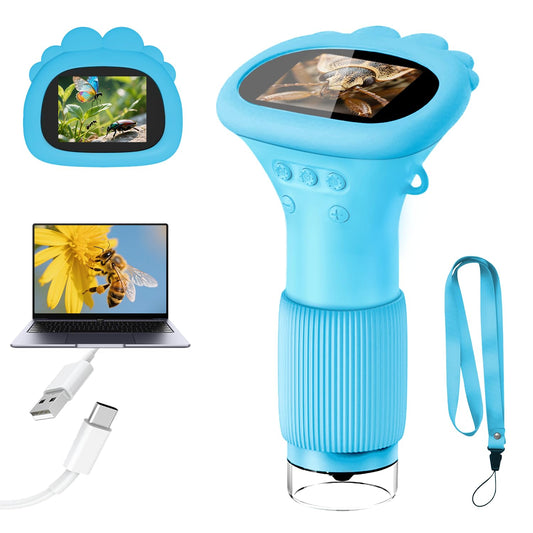 Acoath kids microscope with a 2-inch screen for easy viewing during experiments