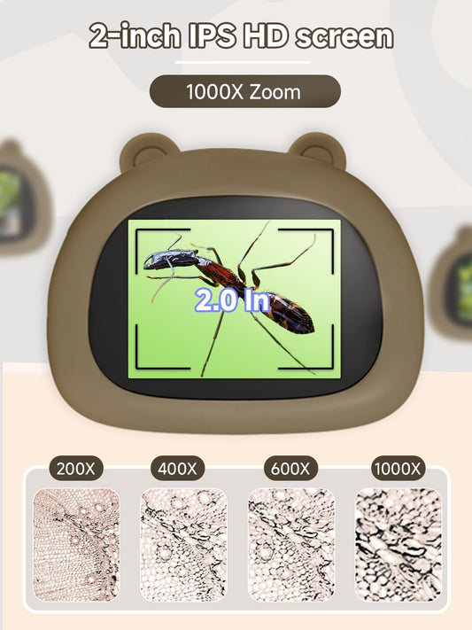 Acoath Microscope showing 8 LED lights for clear detail.