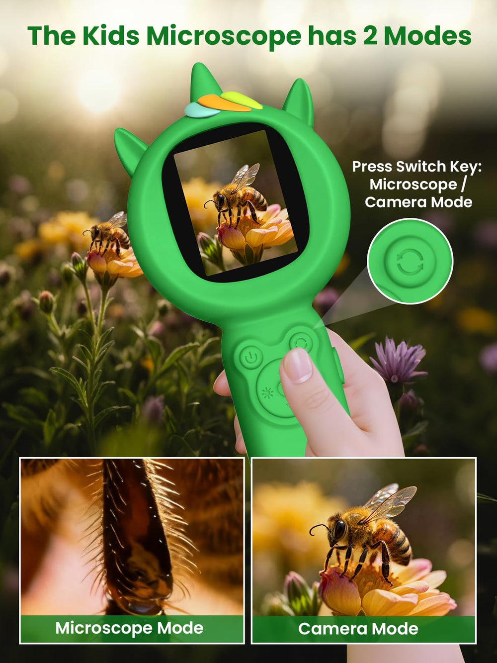 Acoath Microscope Rechargeable design supports adventures anytime.