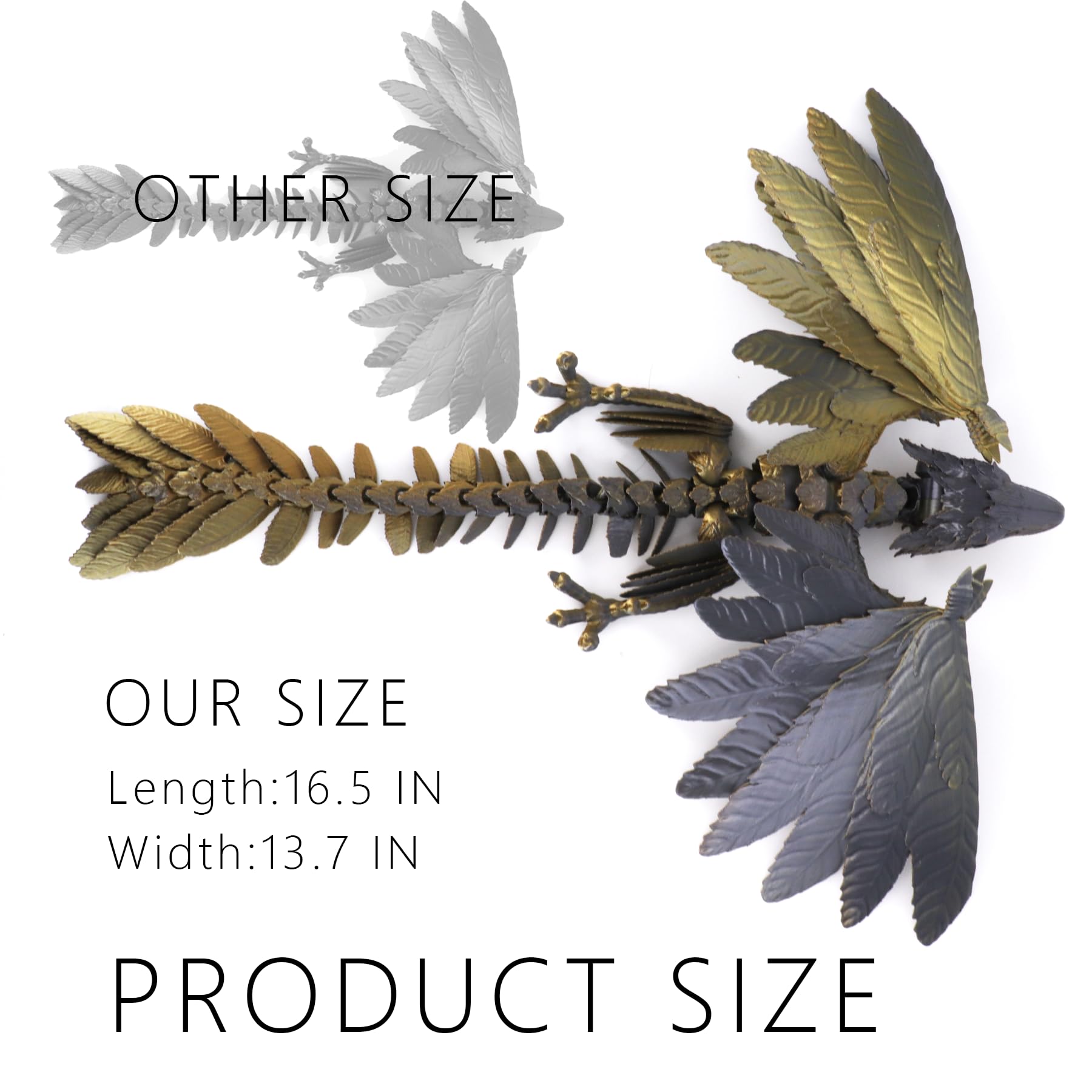 ACCOFE dragon with wings spread showcases dramatic pose on your shelf.
