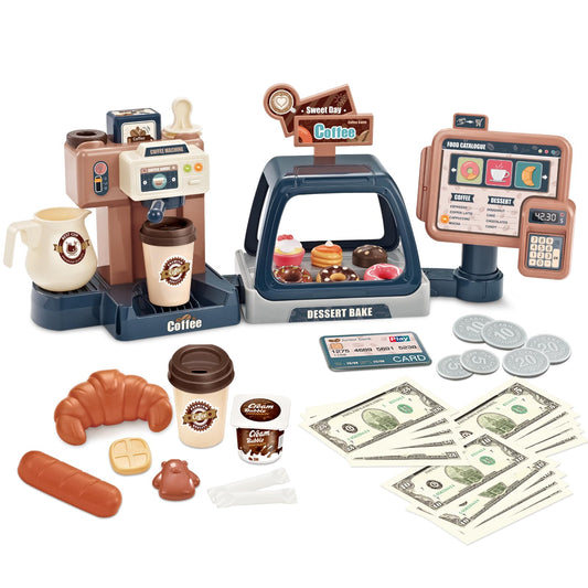 ACROFEK pretend coffee maker toy for imaginative play and learning