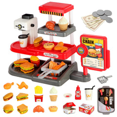 ACROFEK pretend play food cash register helps kids practice counting and imaginative role play.