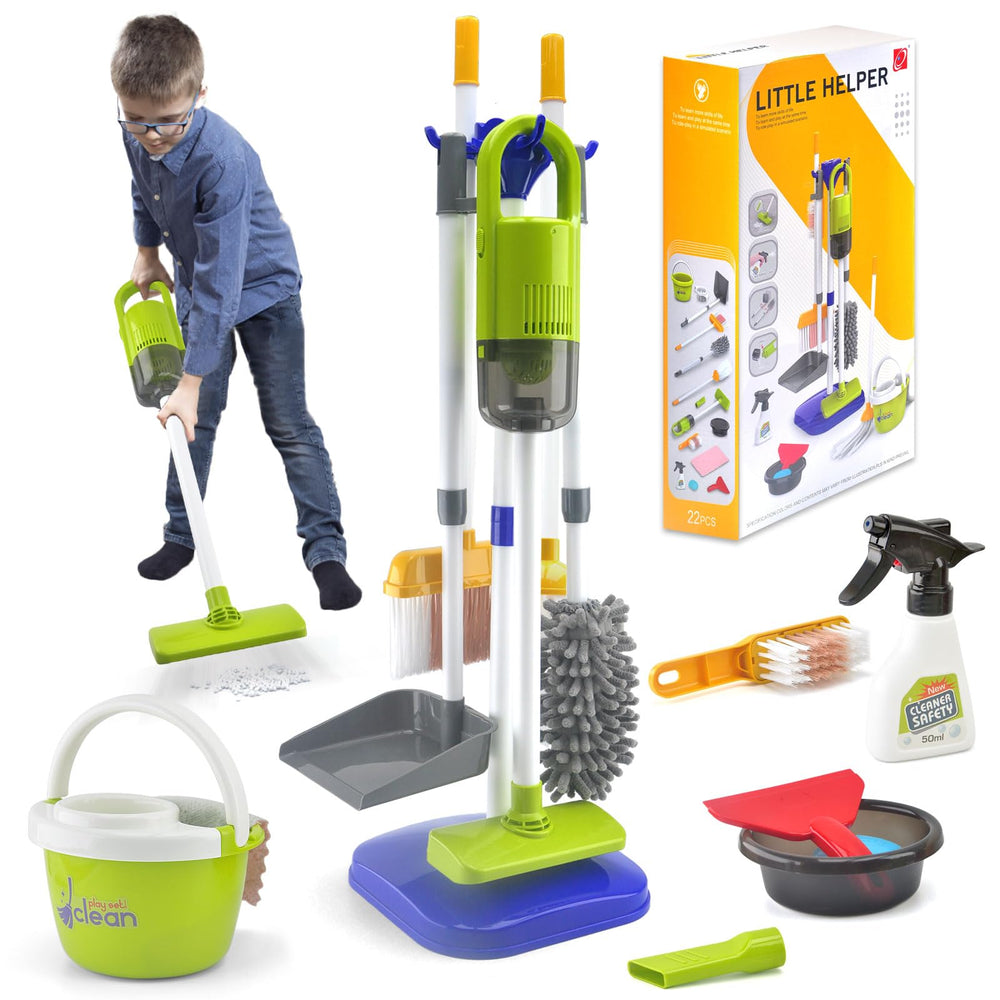 ACROFEK toddler cleaning set vacuum with interchangeable nozzles for imaginative play