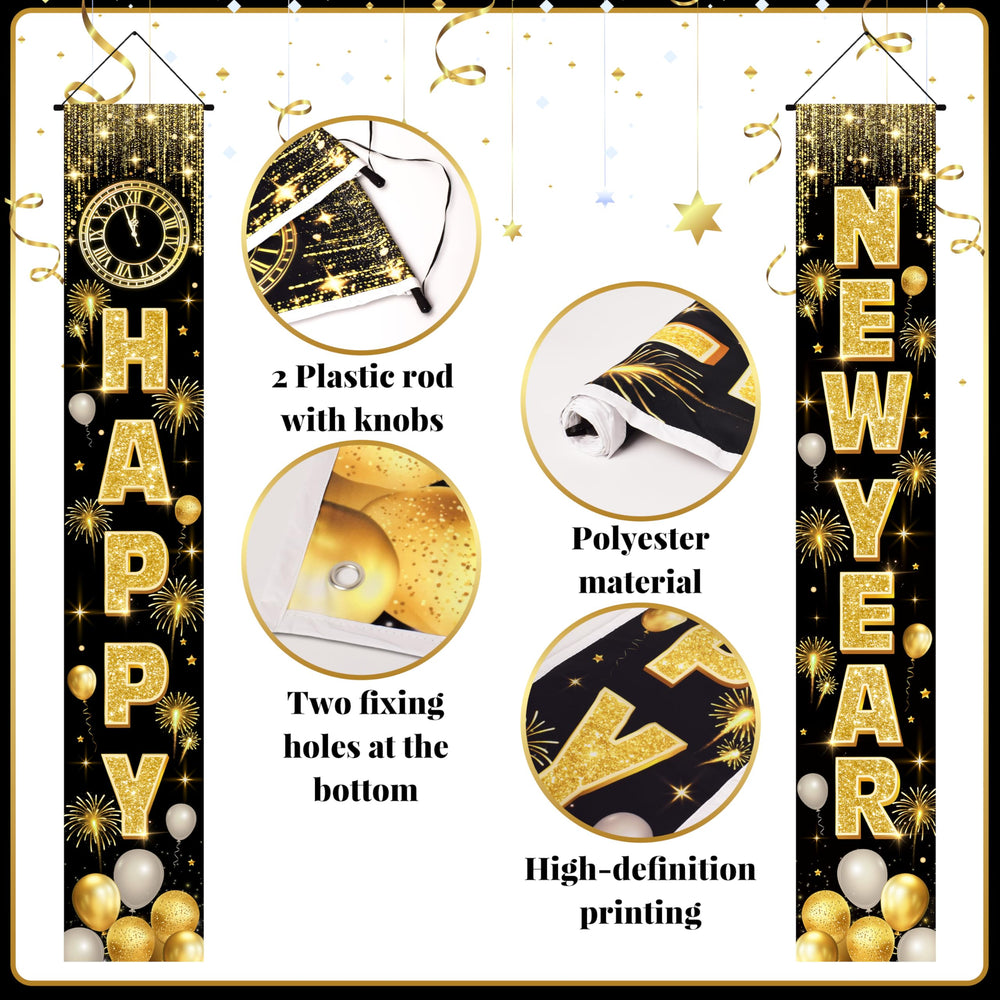 Actilize front-door banner in black-gold design enhances curb appeal.