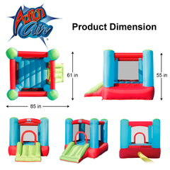 Action Air bounce house with mesh safety netting