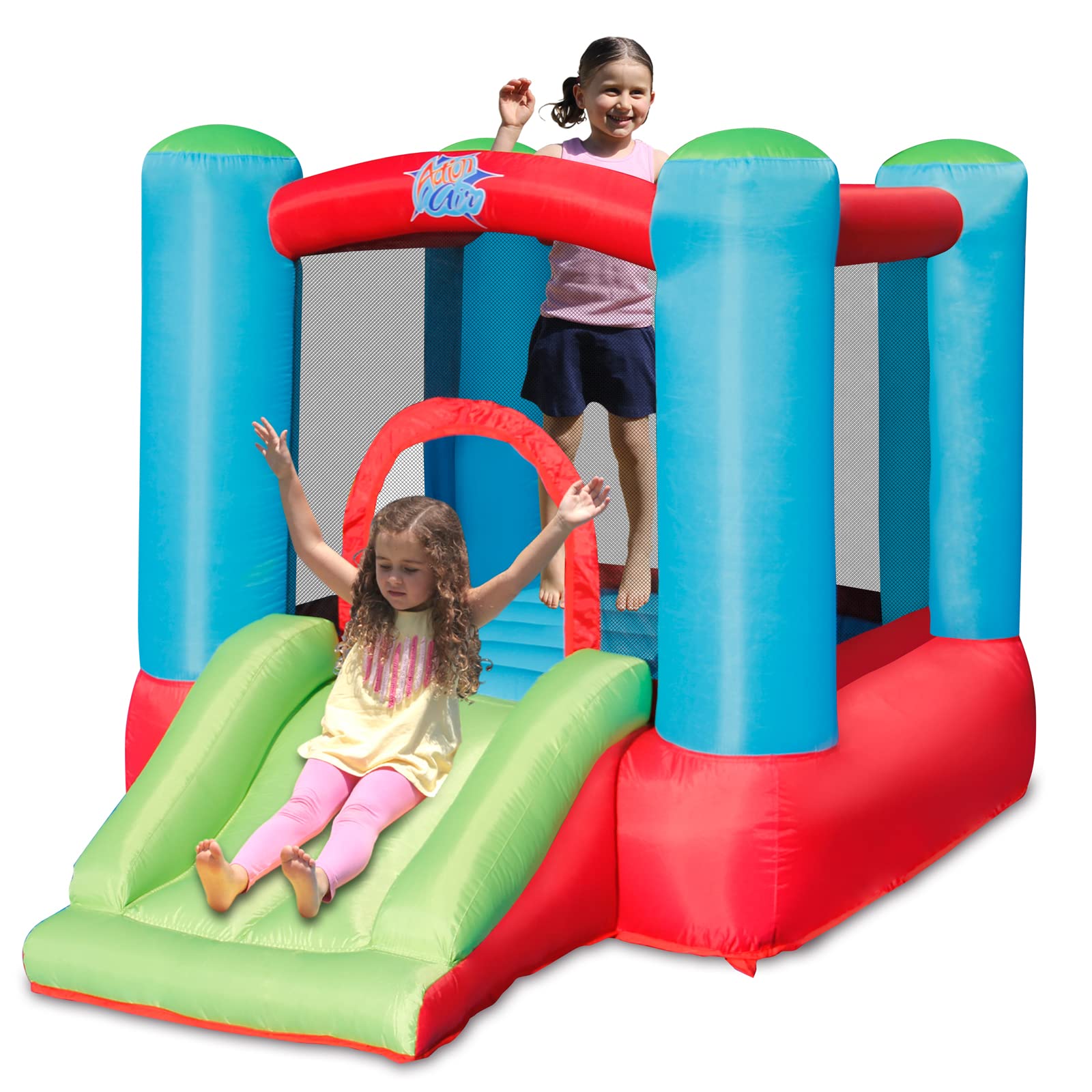Action Air toddler bounce house with blower for quick setup