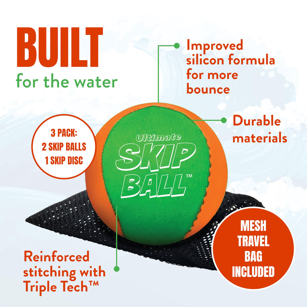 Activ Life family playing outdoor beach games with skip balls.
