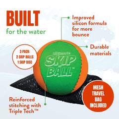 Activ Life family playing outdoor beach games with skip balls.