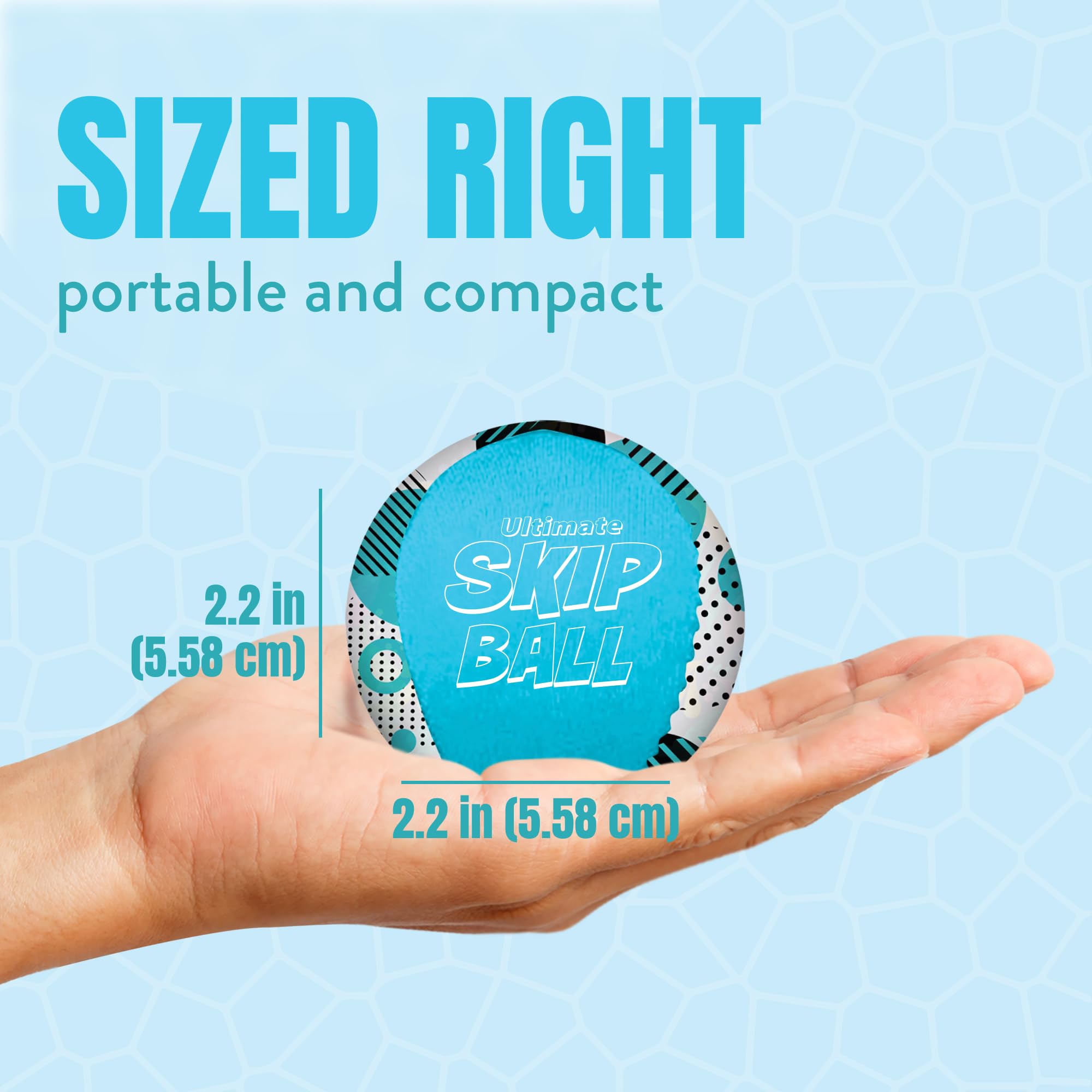 Activ Life skip ball blue spots pool toy, perfect for water games at the beach.