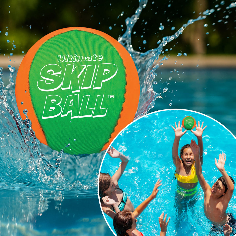 Activ Life skip ball floating on water, perfect for beach and pool play.