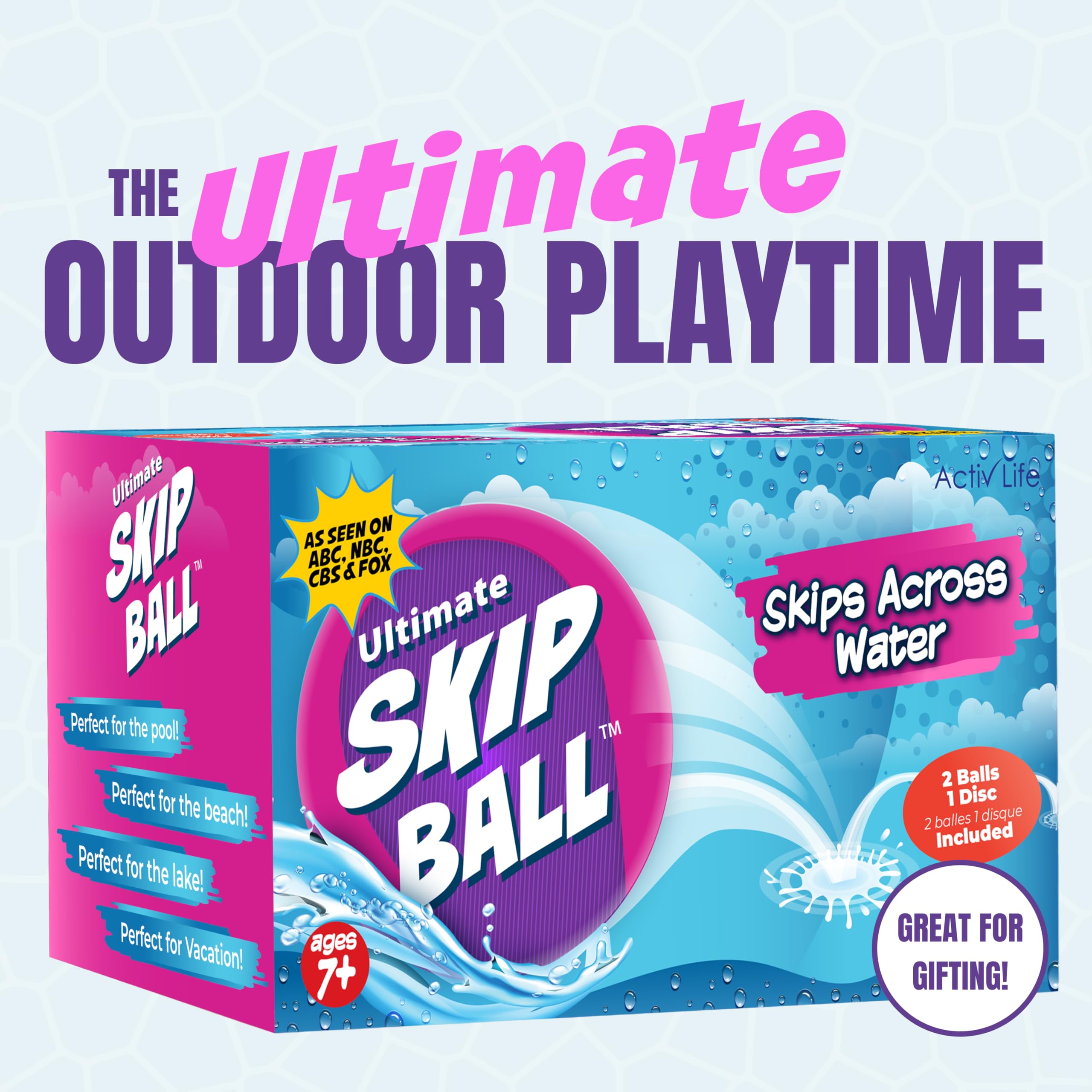 Activ Life Ultimate Skip Ball holiday party setup suggests festive play for kids.
