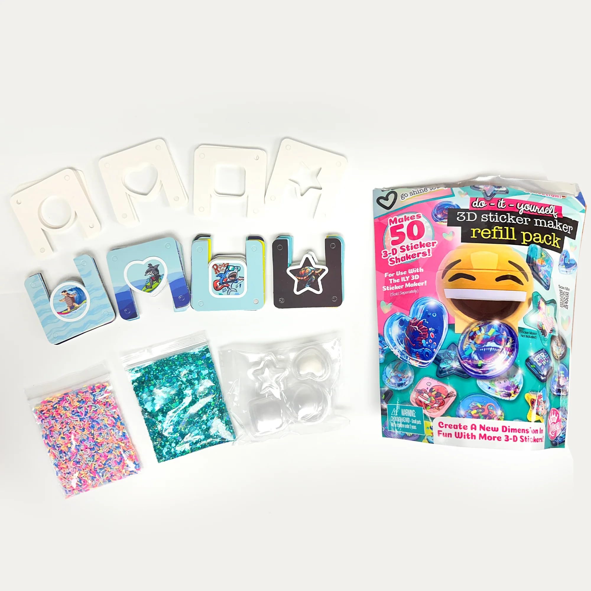 ACTIVITY KINGS ILY sprinkles glitter safari: tactile sparkle for 3D effect