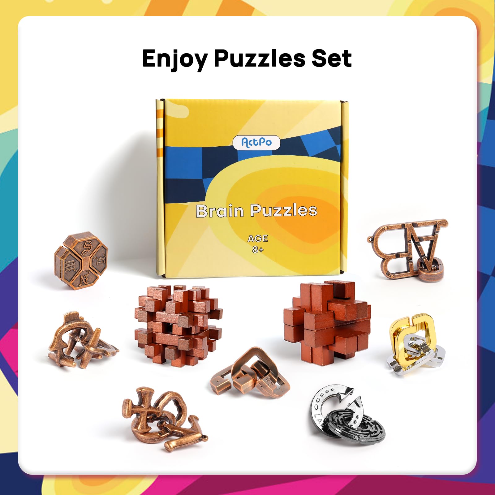 ActPo brain teaser wires image emphasizing portable, travel-friendly practice anywhere.