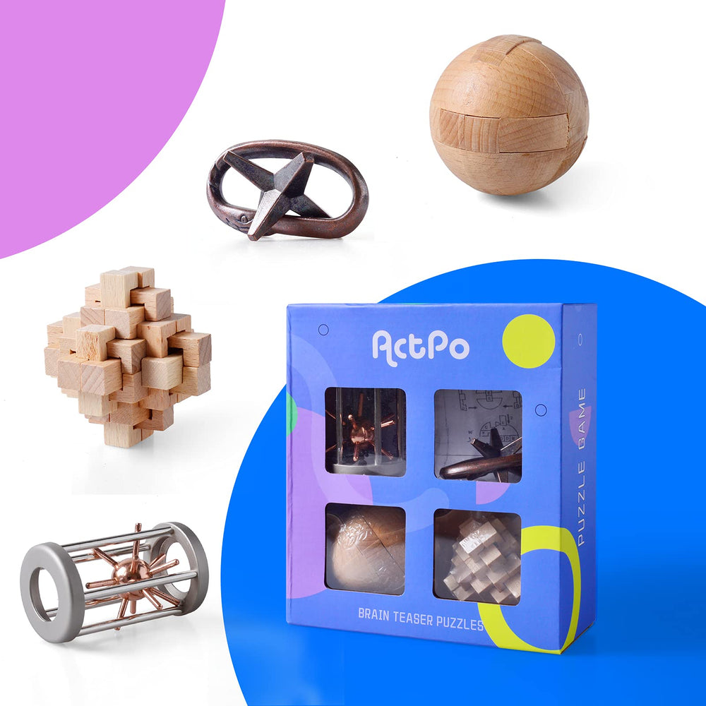 ActPo metal 3D puzzle interlock challenges for all ages