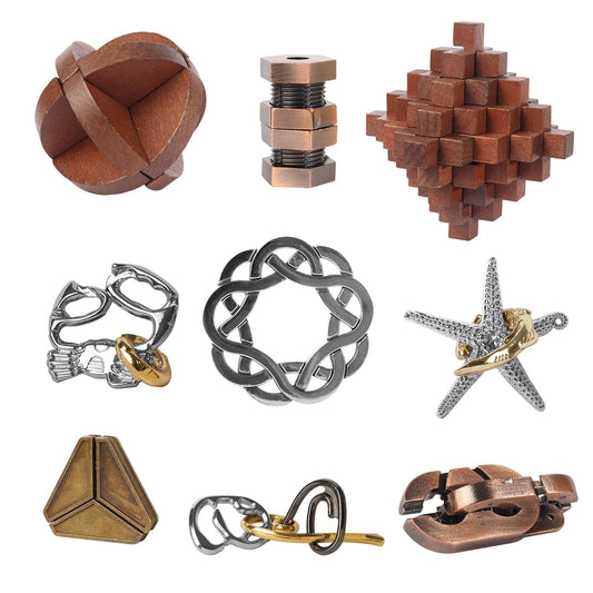 ActPo puzzle box wooden metal interlock for focused, engaging play at home.