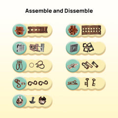 ActPo wooden brain teaser puzzles—portable, travel-friendly entertainment for all ages.