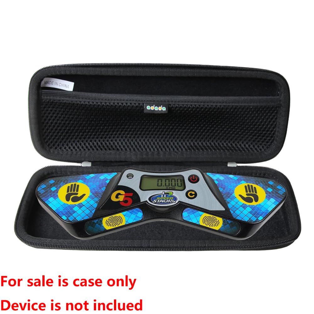 Adada travel case exterior closeup highlighting rugged EVA shell and black color