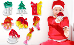 Adatos Christmas tree pop keychain compact silicone toy for on-the-go focus