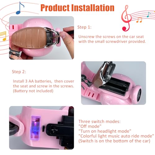 Adehevio doll scooter 360-degree rotation adds dynamic action to storytelling.