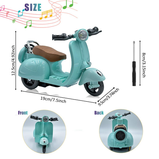 Adehevio doll scooter blue side view highlighting compact design