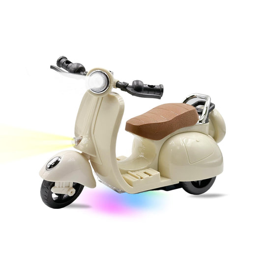 Adehevio electric doll scooter front view with bright lights for playful display