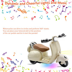 Adehevio doll scooter seat battery compartment for quick setup