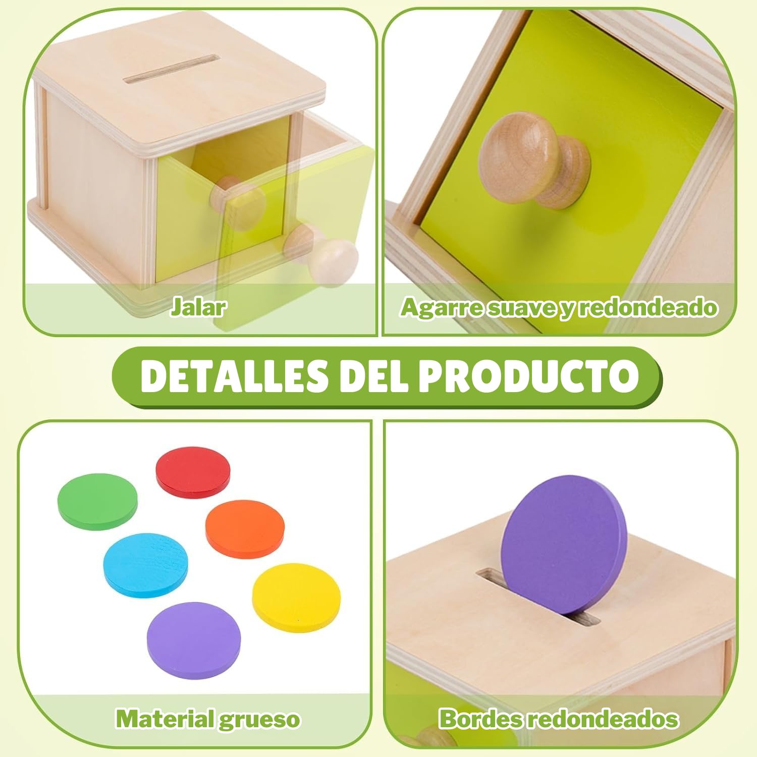 Adena Montessori basswood finish offers smooth, splinter-free play.