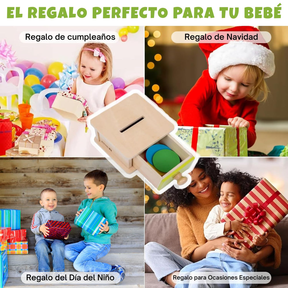 Adena Montessori color and shape sorting activity for infants.