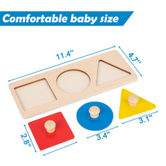 Adena Montessori color puzzle board with blue shapes for problem solving