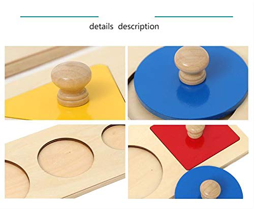 Adena Montessori color puzzle board with purple shapes for sensory exploration
