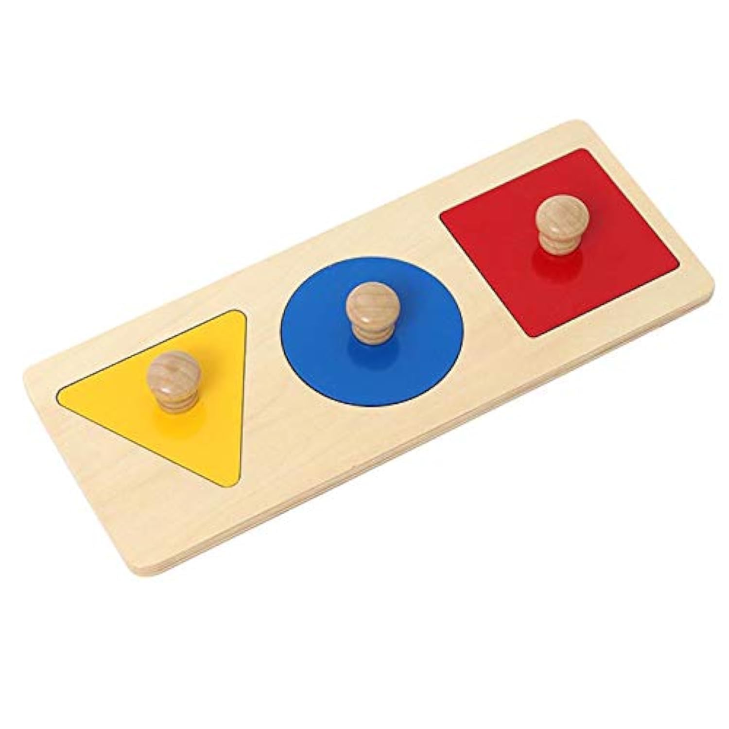 Adena Montessori color puzzle board with red shapes, supports early color recognition