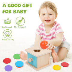 Adena Montessori compact toy with small drawer simplifies post-play storage.