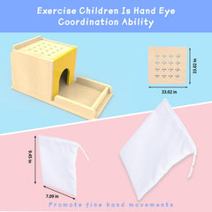 Adena Montessori Drawstring Storage Bag for secure storage of small parts