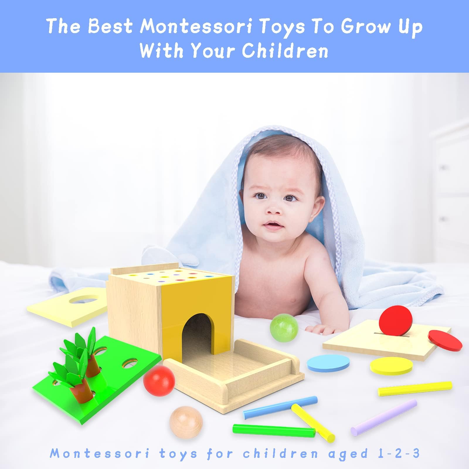 Adena Montessori Matchstick Color Drop promotes color recognition and fine motor skills
