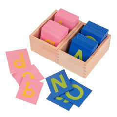 Adena Montessori sandpaper letters lowercase set for tactile recognition and writing practice