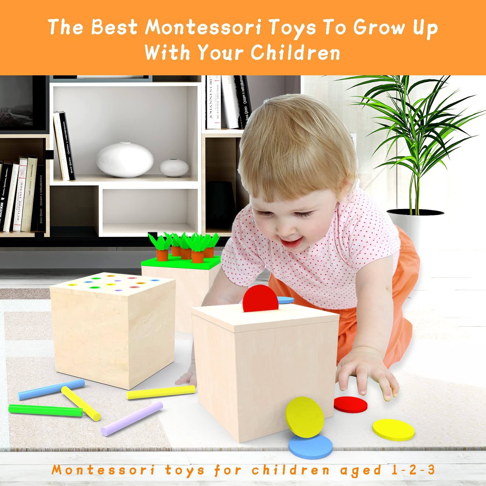 Adena Montessori carrot harvest game teaches color recognition through play.