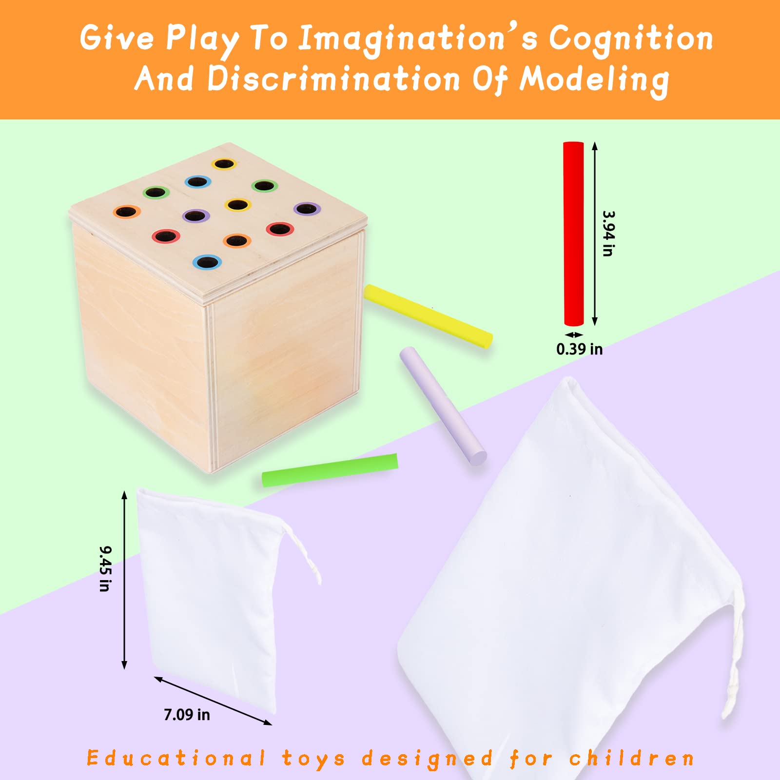 Adena Montessori foldable storage box keeps components organized.