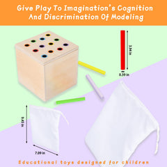 Adena Montessori foldable storage box keeps components organized.