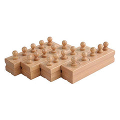 Adena Montessori knobbed cylinder socket promotes easy grasping and hand strength during play.