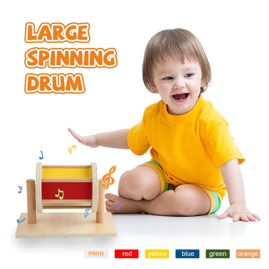 Adena Montessori spinning drum with multi-materials supports fine motor practice