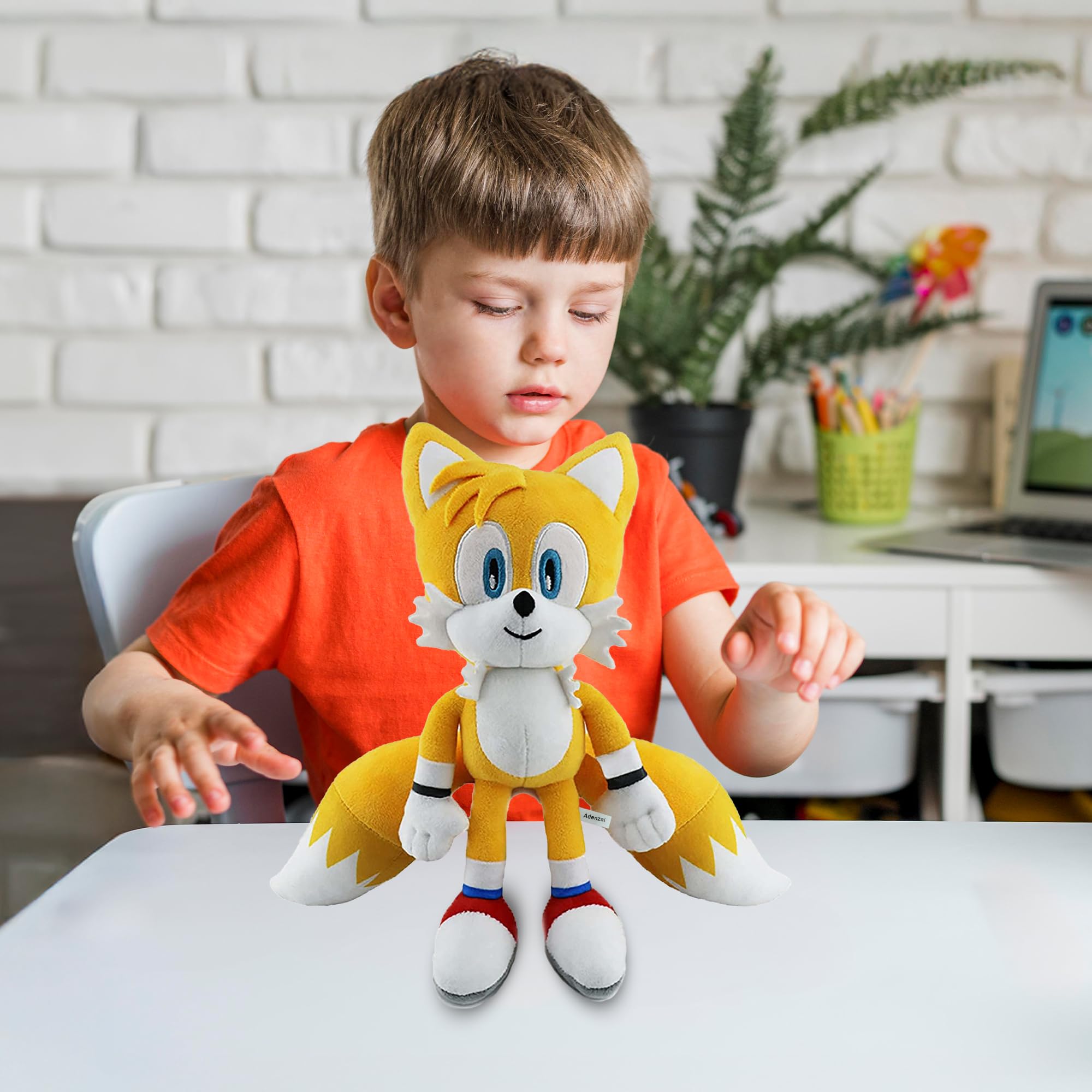 Adenzai plush toy 12in yellow, hug-ready companion for playtime.