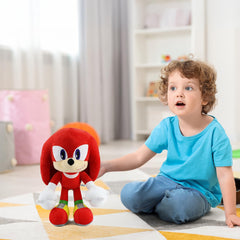 Adenzai red plush toy features durable stitching for everyday adventures.