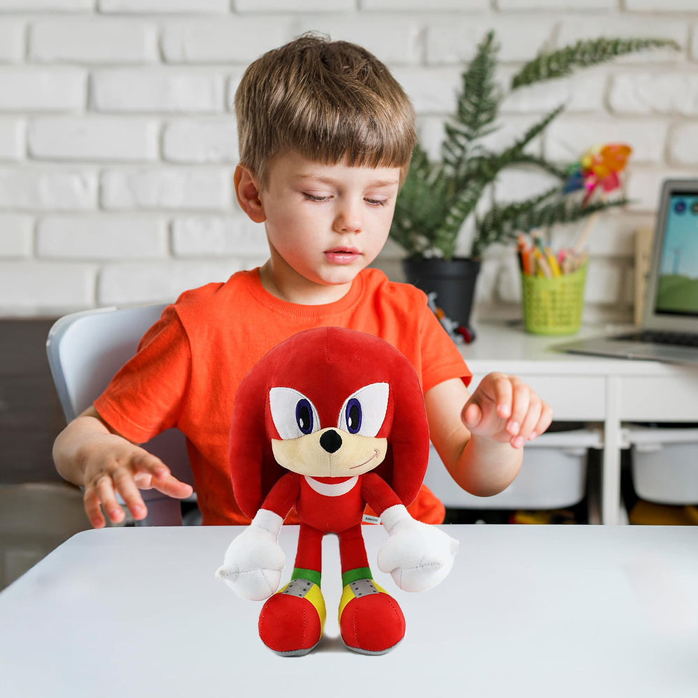 Adenzai red plush toy kid hug moment ideal for bedtime routines.