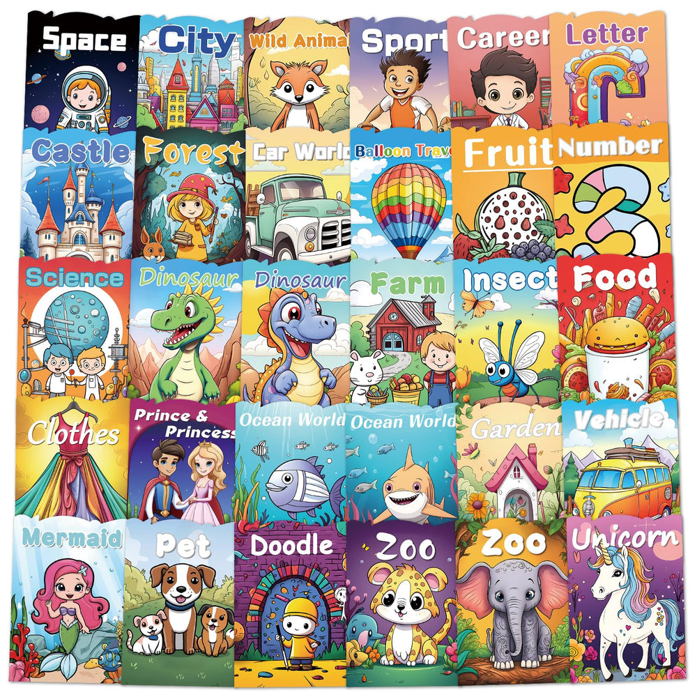 ADEVIAN 30 piece bulk coloring books with dinosaur cover for kids' creative play