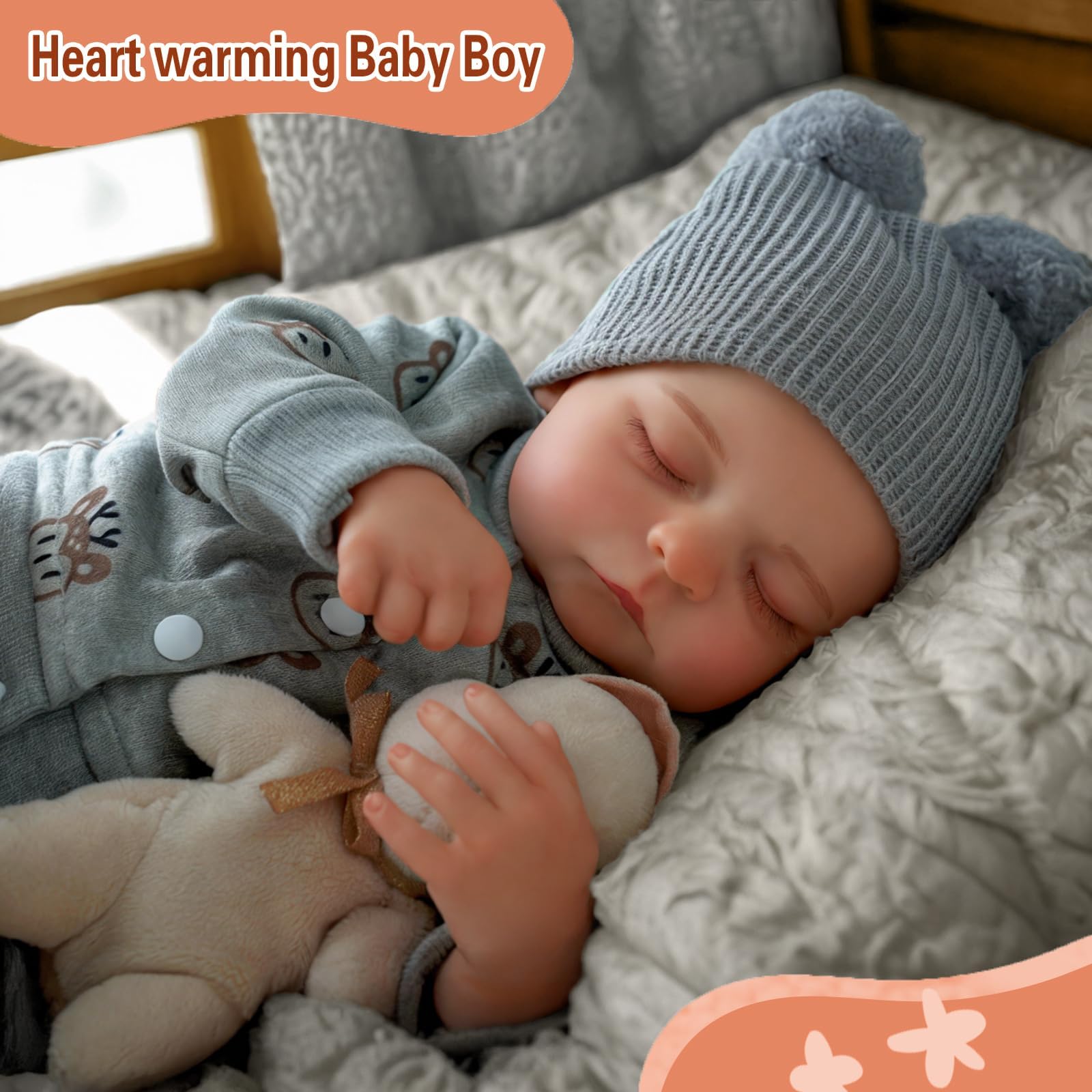 ADFO lifelike reborn baby doll nail detail close-up for realistic dressing play
