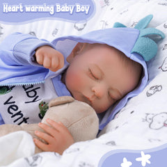ADFO Reborn doll face close-up showing realistic facial features and eyelashes
