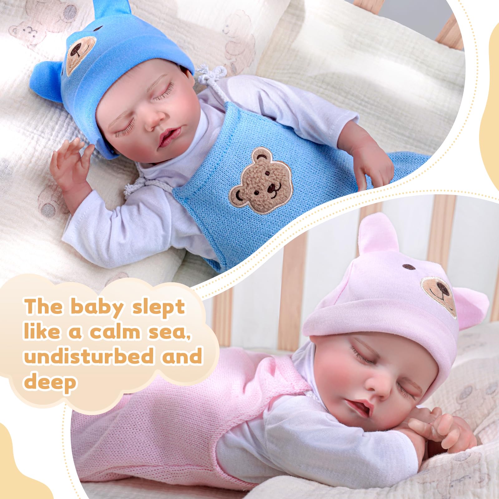 ADFO soft cloth-body twins 17 inches, ideal for cuddly pretend play.