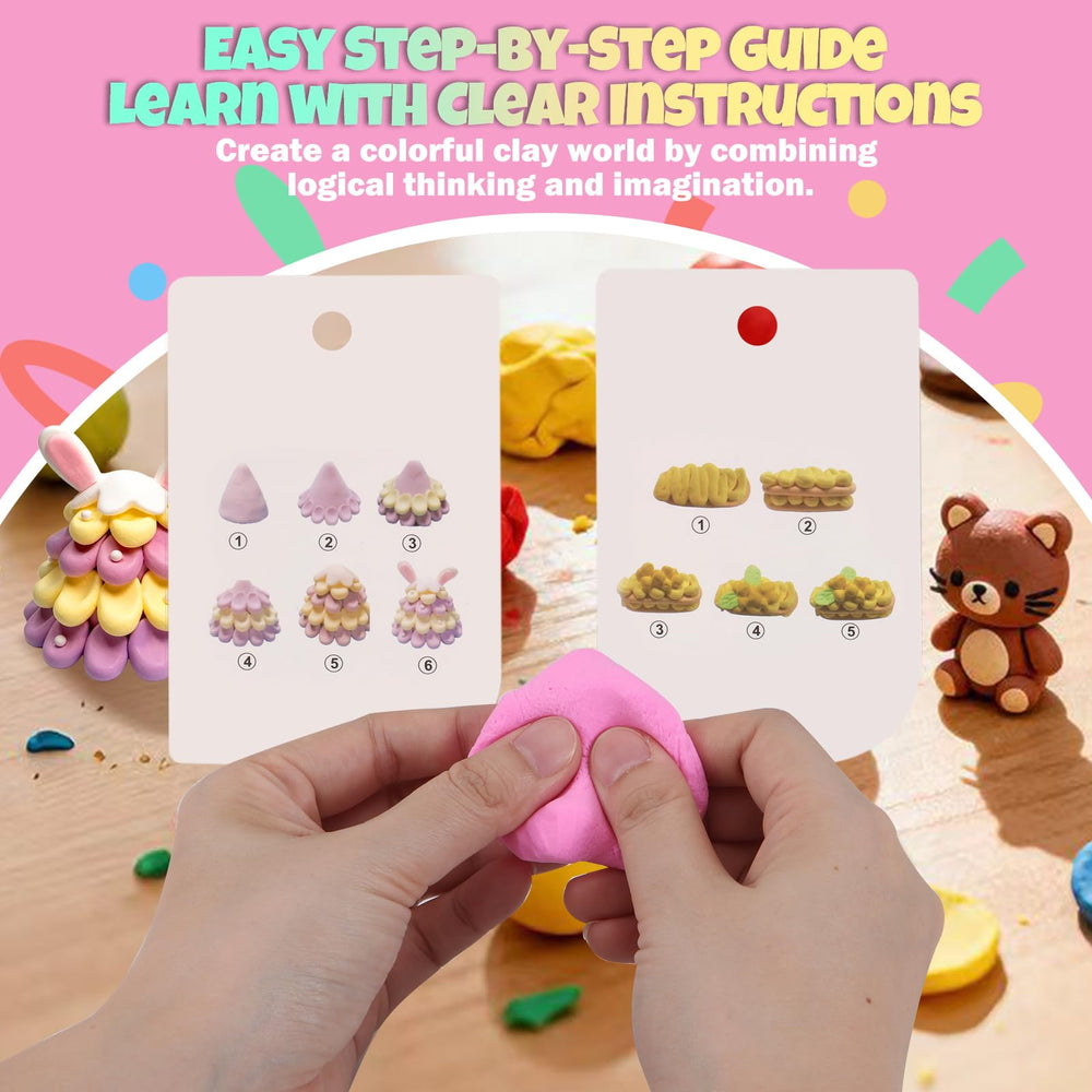 Adinomiency easy-clean clay dough shown for mess-free play.