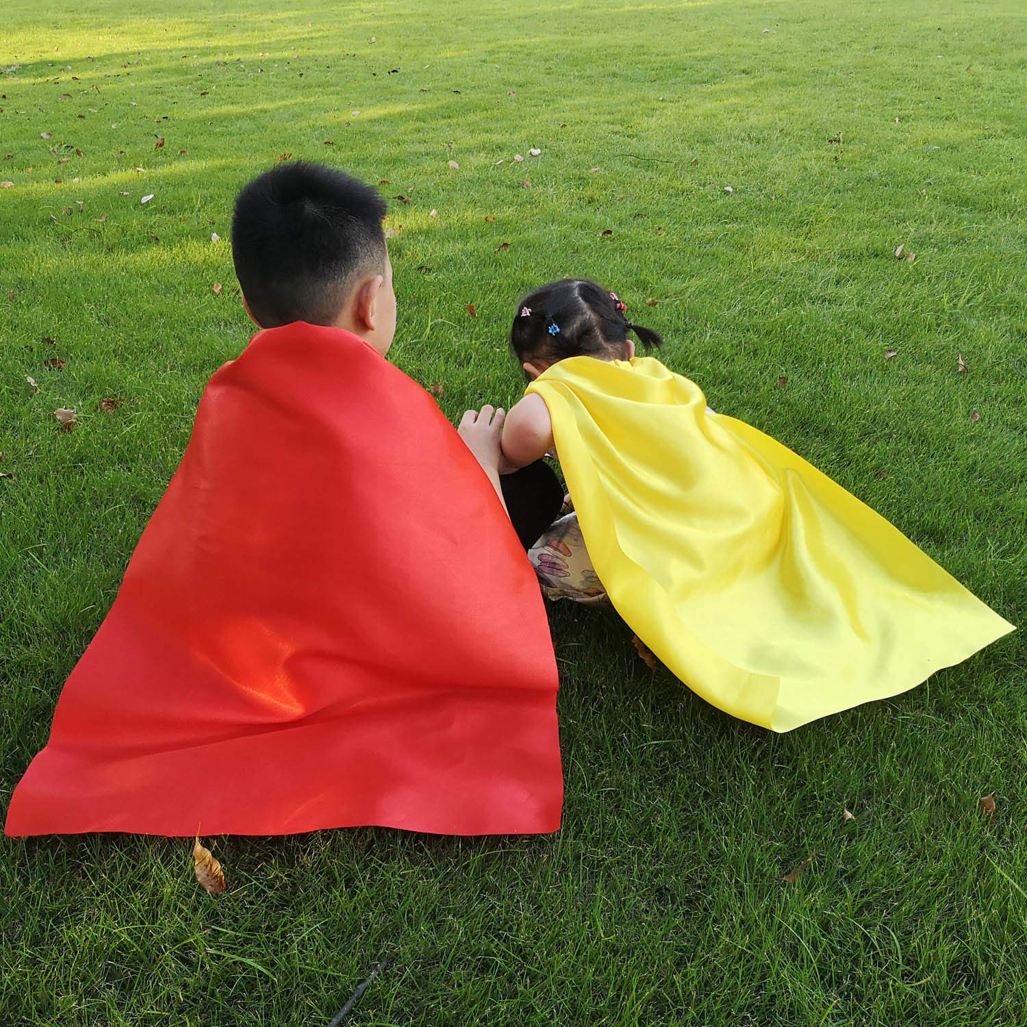 ADJOY satin capes with comfortable elastic masks for a snug fit.